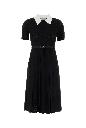 Tory Burch T monogram pointelle pleated dress