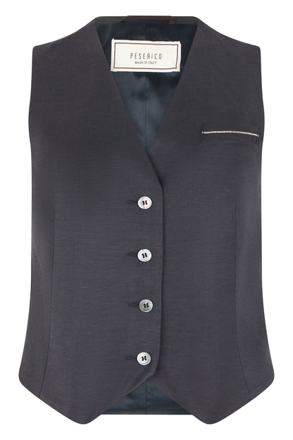 Nylon vest with rhinestones RTW