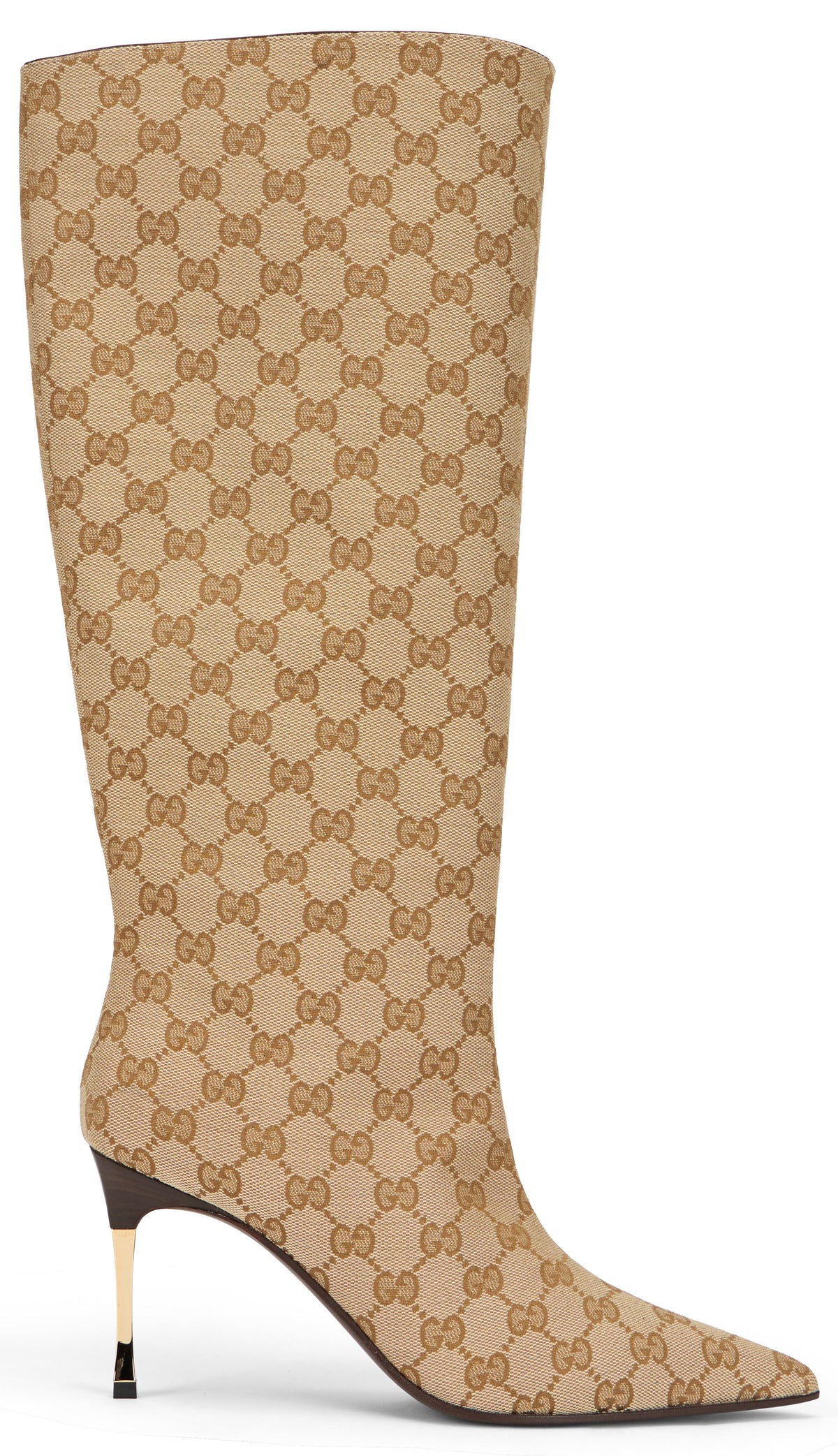 High Beige Boot with Stiletto Heel SHOES