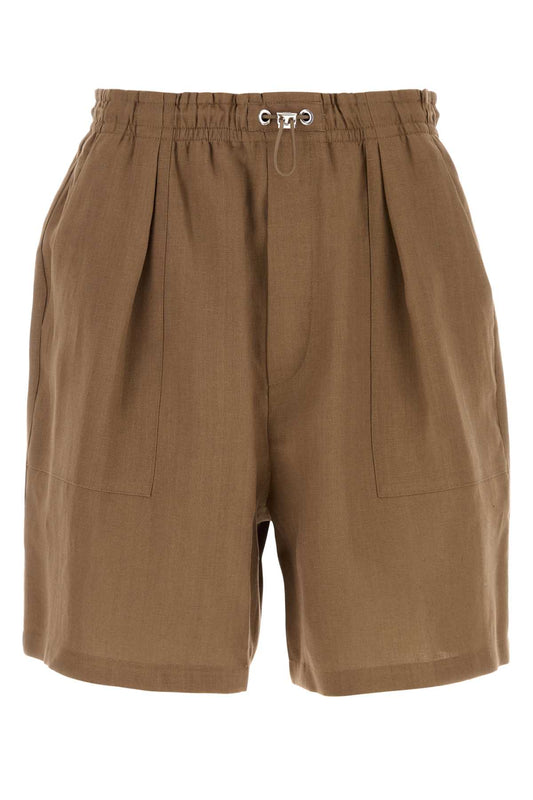 BERMUDA SOLID LINEN BERMUDA SHORTS