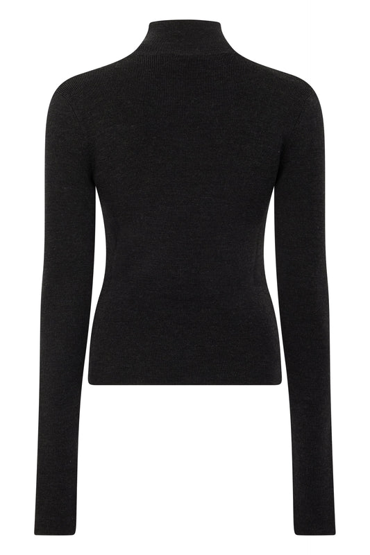 Fitted sweater with high collar RTW
