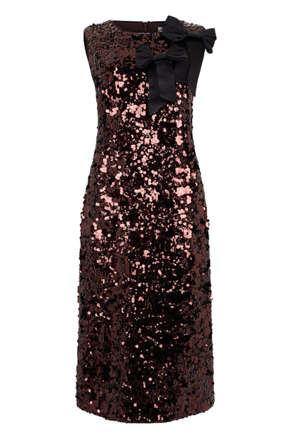 Midi Dress With Sequins and Bow RTW