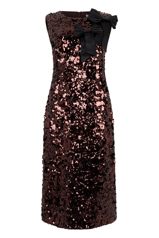 Midi Dress With Sequins and Bow RTW