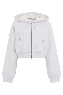 Alexander Wang Crop hoodie with zip