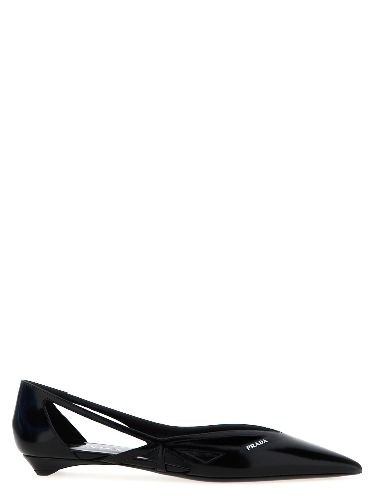 Cut-out leather ballet flats Flat shoes