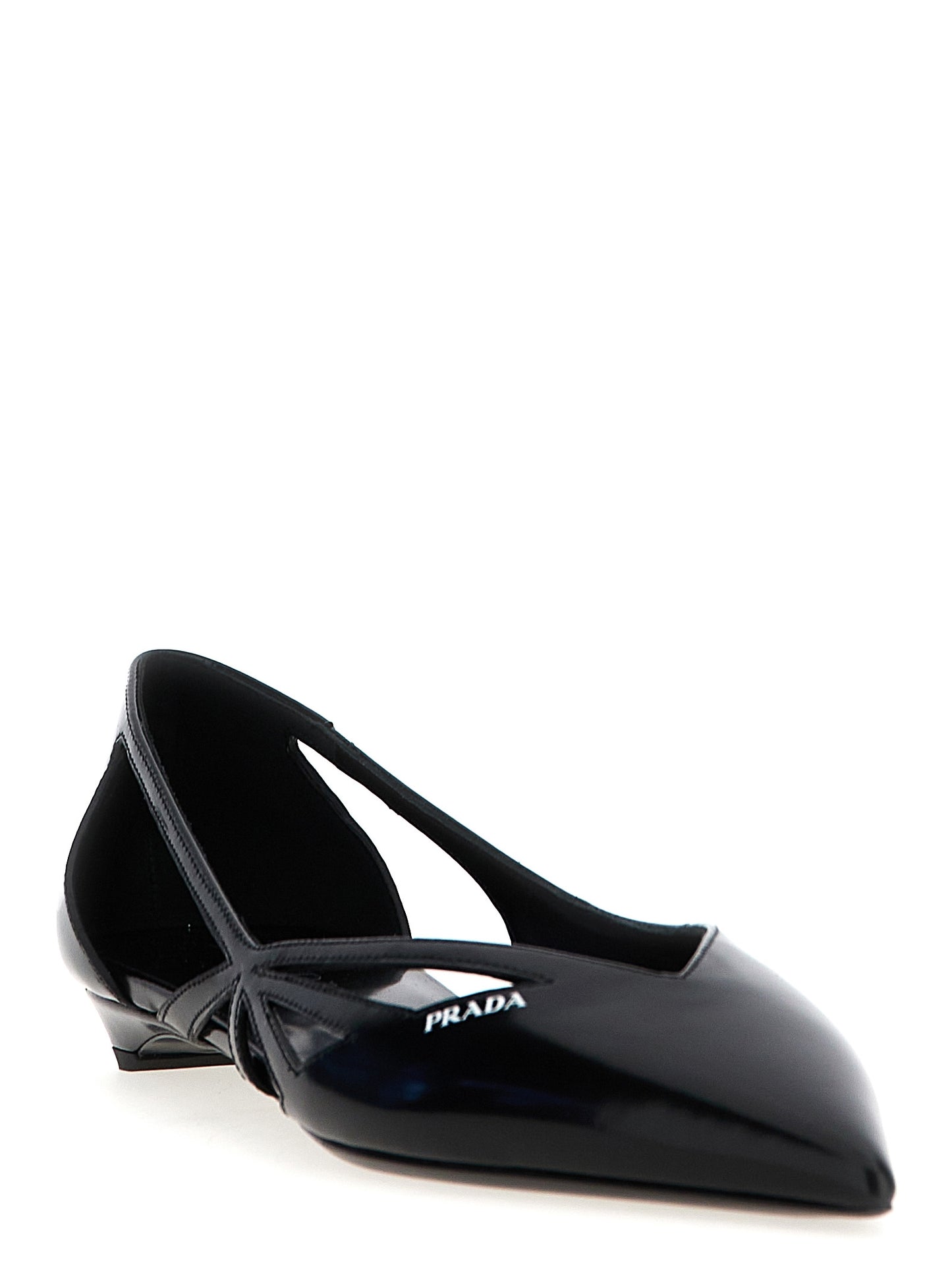 Cut-out leather ballet flats Flat shoes