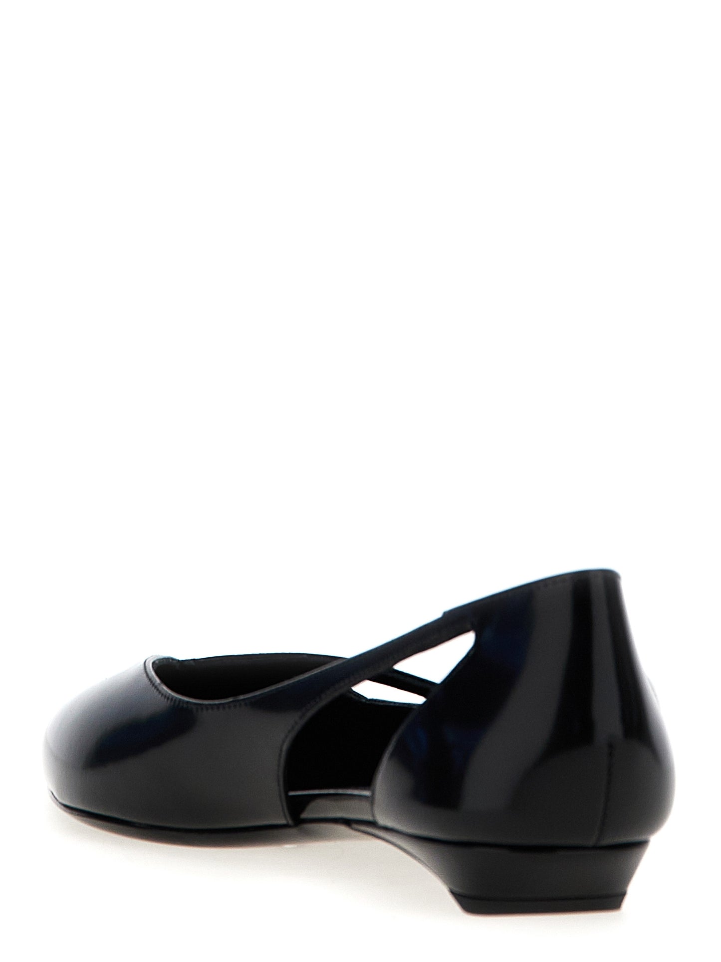 Cut-out leather ballet flats Flat shoes