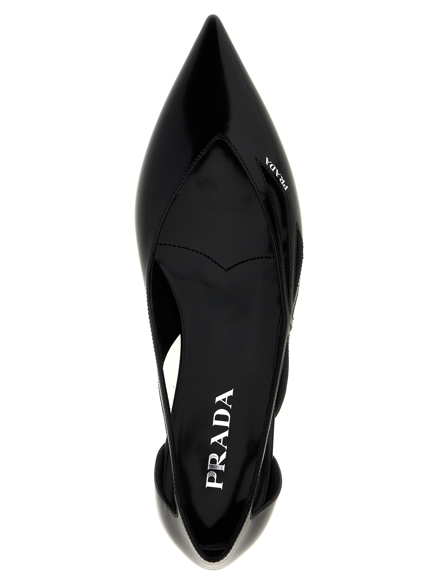 Cut-out leather ballet flats Flat shoes