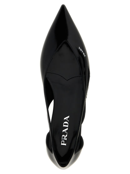 Cut-out leather ballet flats Flat shoes