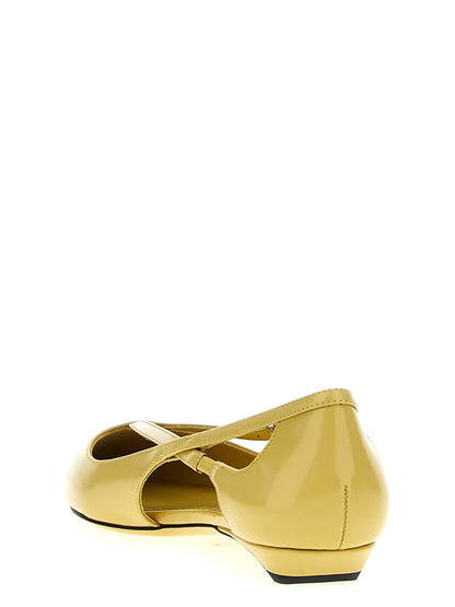 Logo leather ballet flats Flat shoes