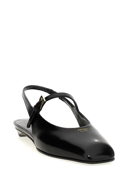 Logo slingback Ballet flats