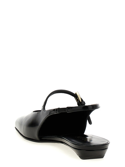 Logo slingback Ballet flats