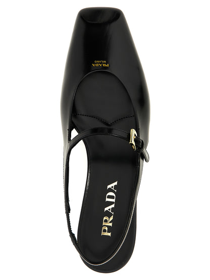 Logo slingback Ballet flats