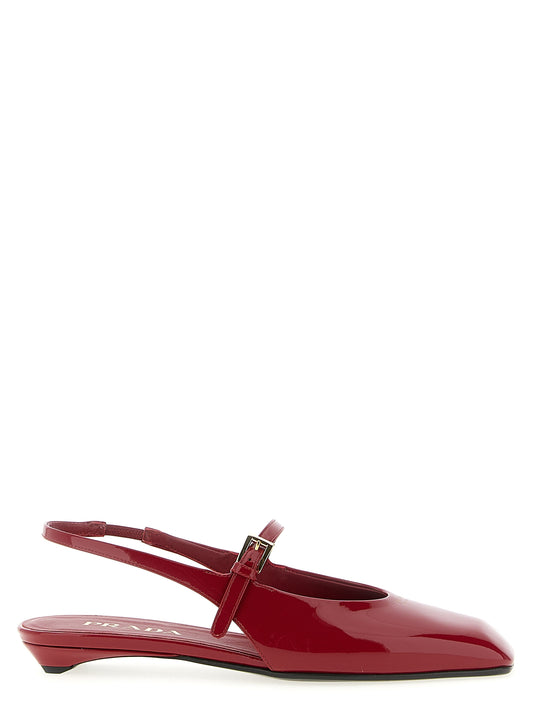 Patent leather slingback Flat shoes