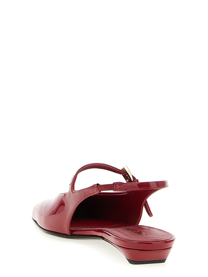 Patent leather slingback Flat shoes
