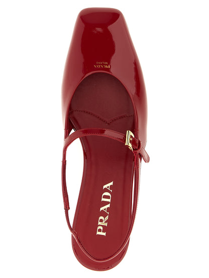 Patent leather slingback Flat shoes