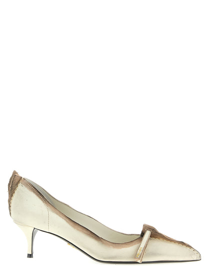 Antiqued leather pumps Pumps