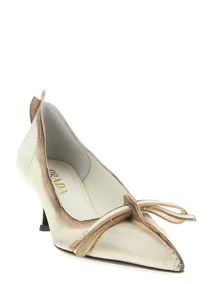 Antiqued leather pumps Pumps