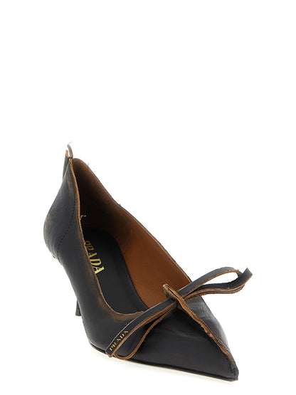 Antiqued leather pumps Pumps