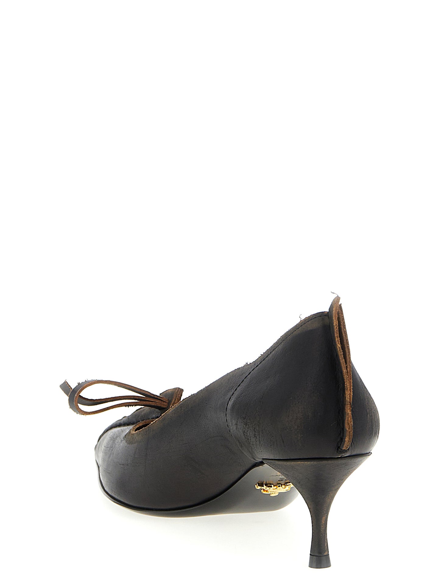 Antiqued leather pumps Pumps