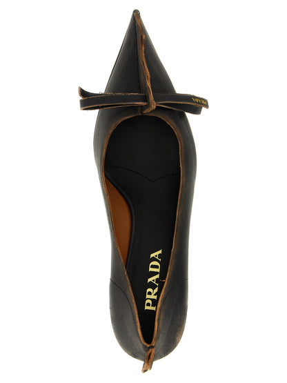 Antiqued leather pumps Pumps