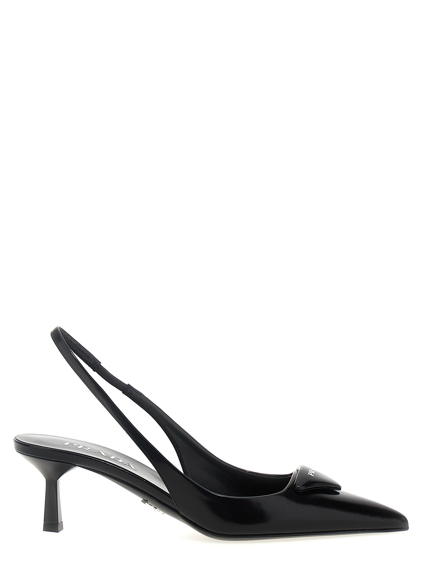 Triangle logo slingback Pumps