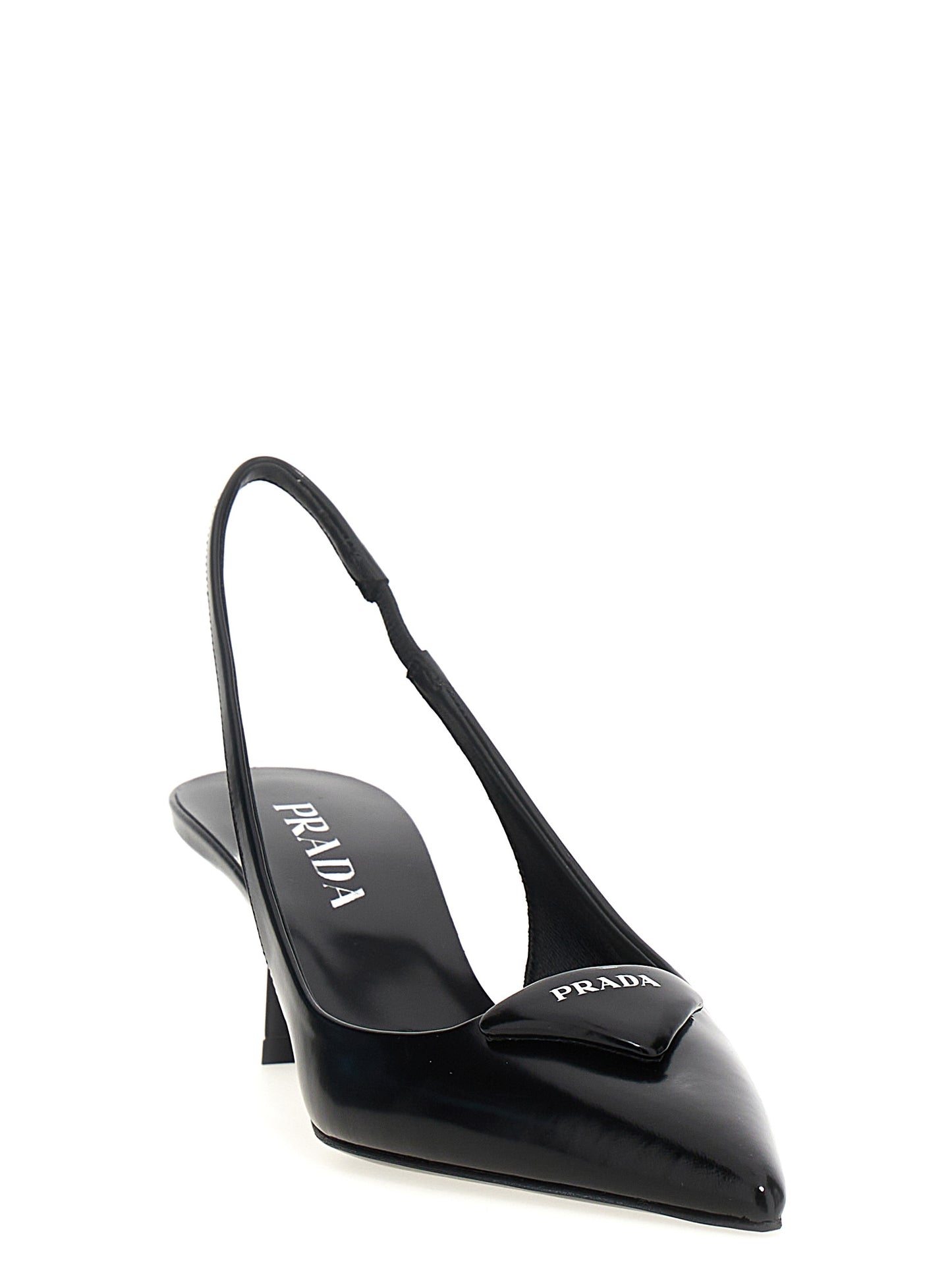 Triangle logo slingback Pumps