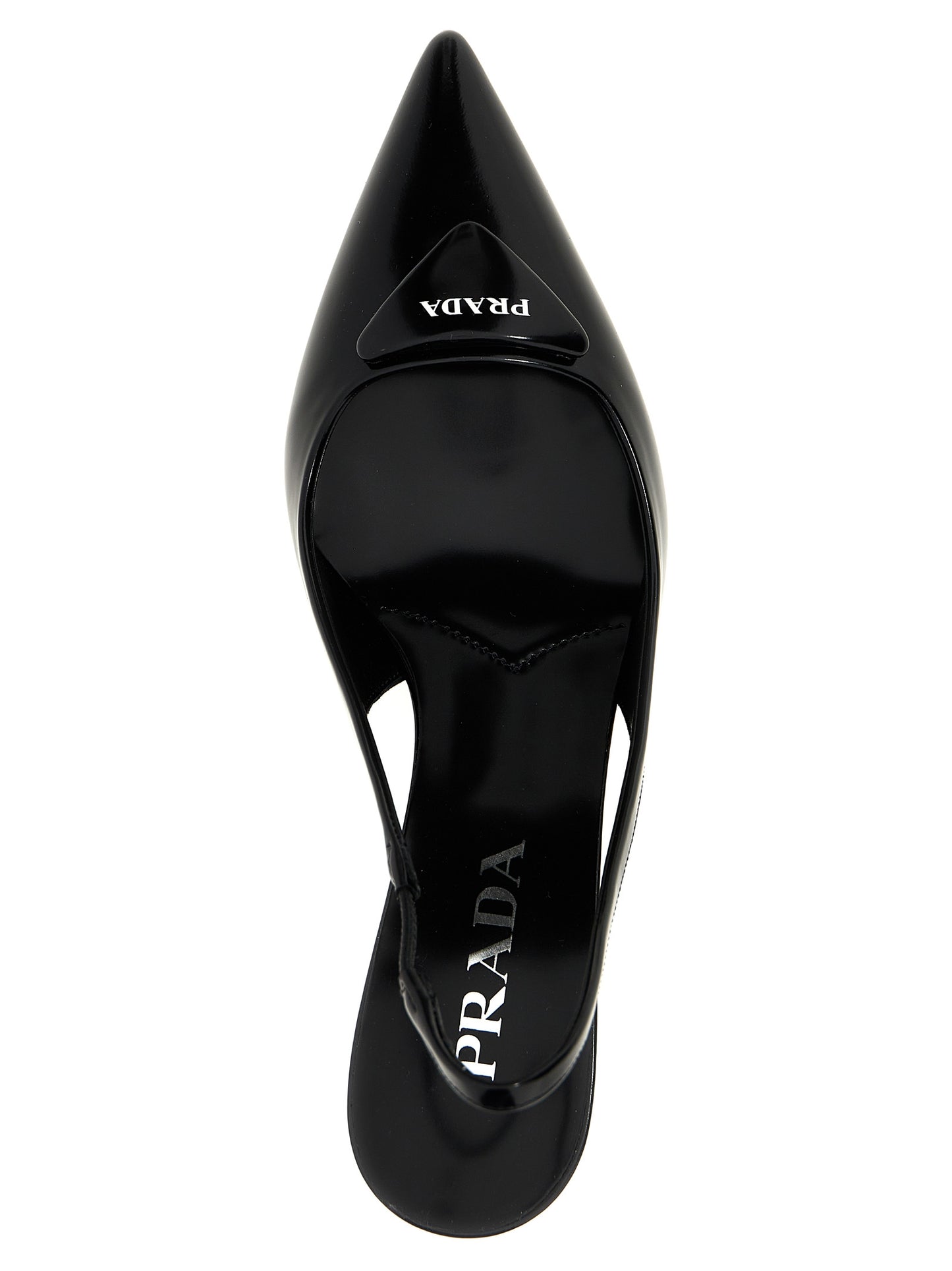 Triangle logo slingback Pumps