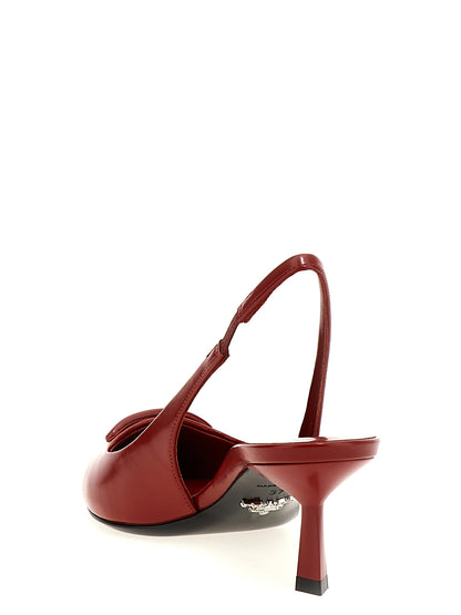 Triangle logo slingback Pumps