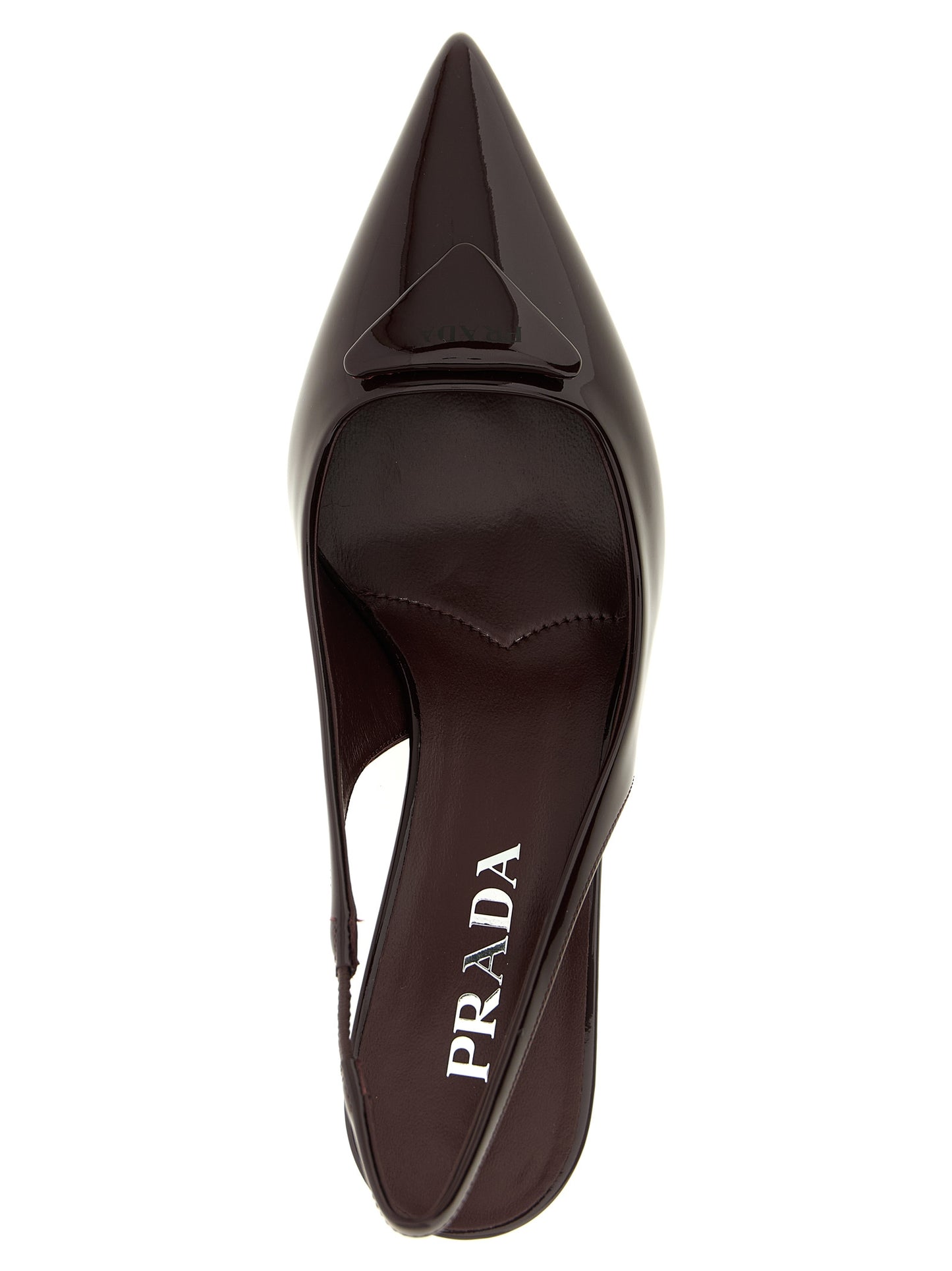 Triangle logo slingback Pumps