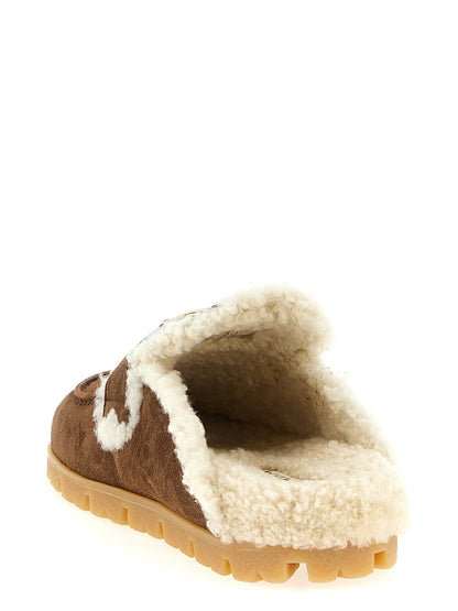 Triangle logo sabots Flat shoes