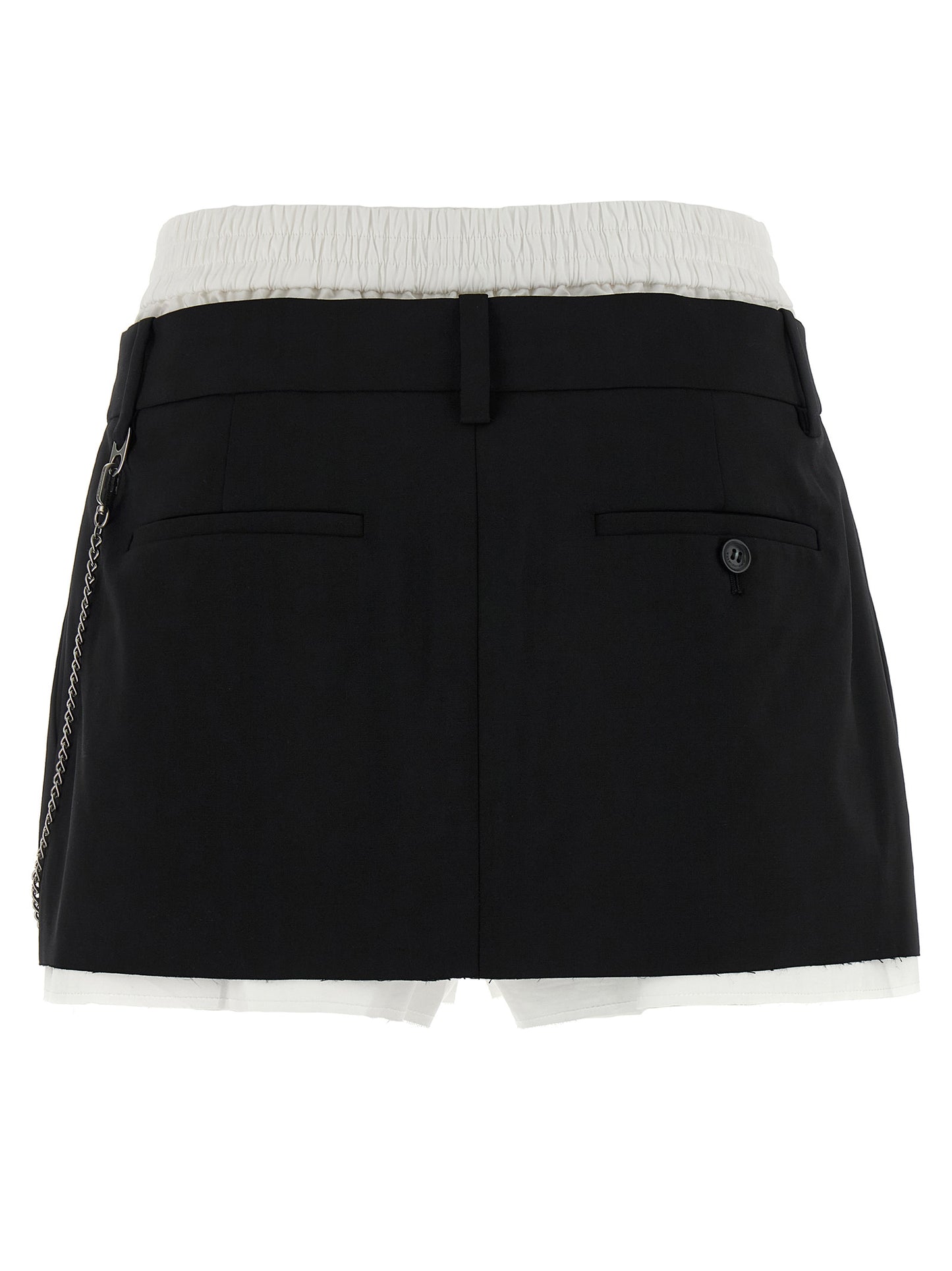 'Pre-Styled Pleated W/Chain' skort Bermuda, short