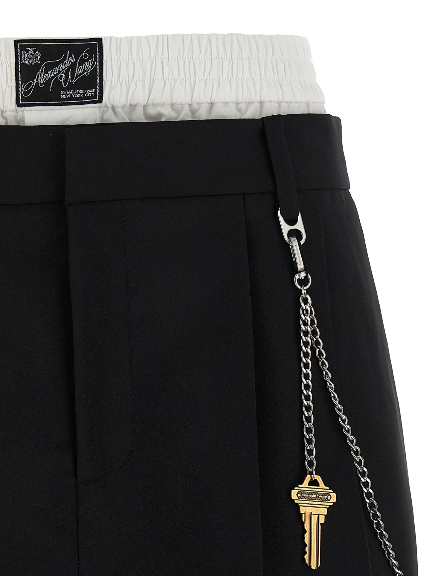 'Pre-Styled Pleated W/Chain' skort Bermuda, short