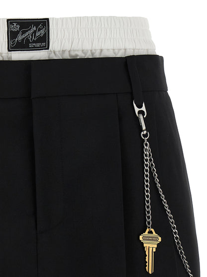 'Pre-Styled Pleated W/Chain' skort Bermuda, short