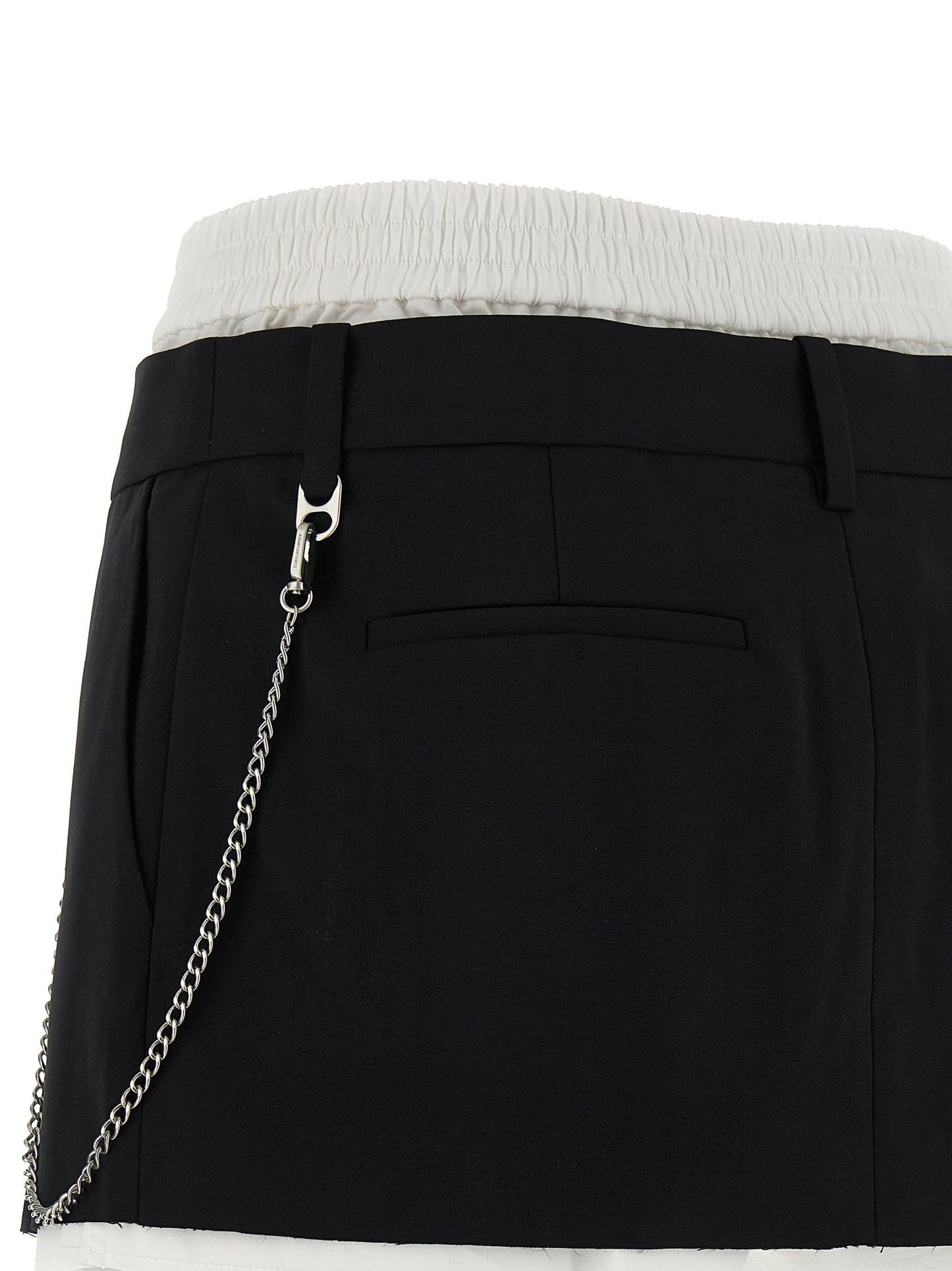 'Pre-Styled Pleated W/Chain' skort Bermuda, short