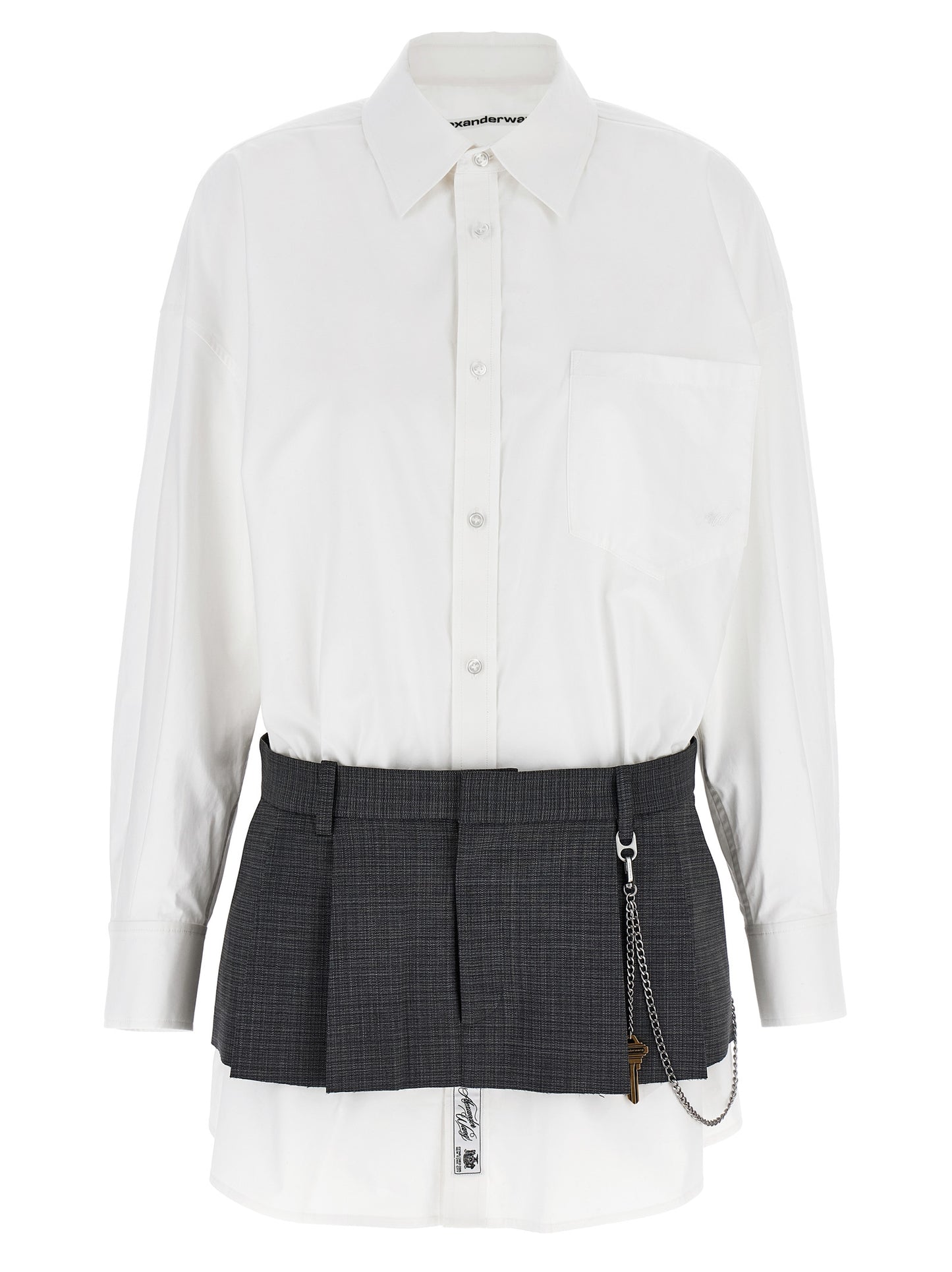 'Pre-Styled Shirt Dress W Chain' dress Dresses