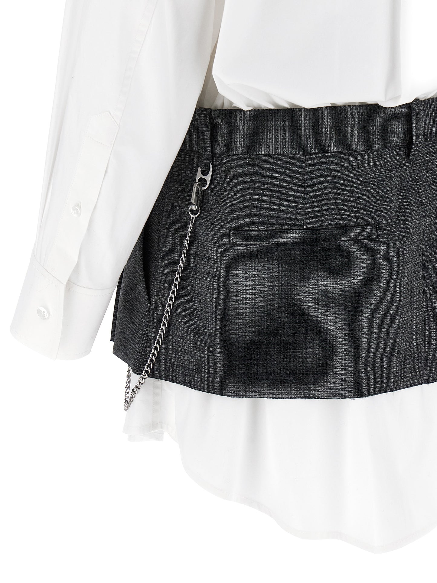 'Pre-Styled Shirt Dress W Chain' dress Dresses