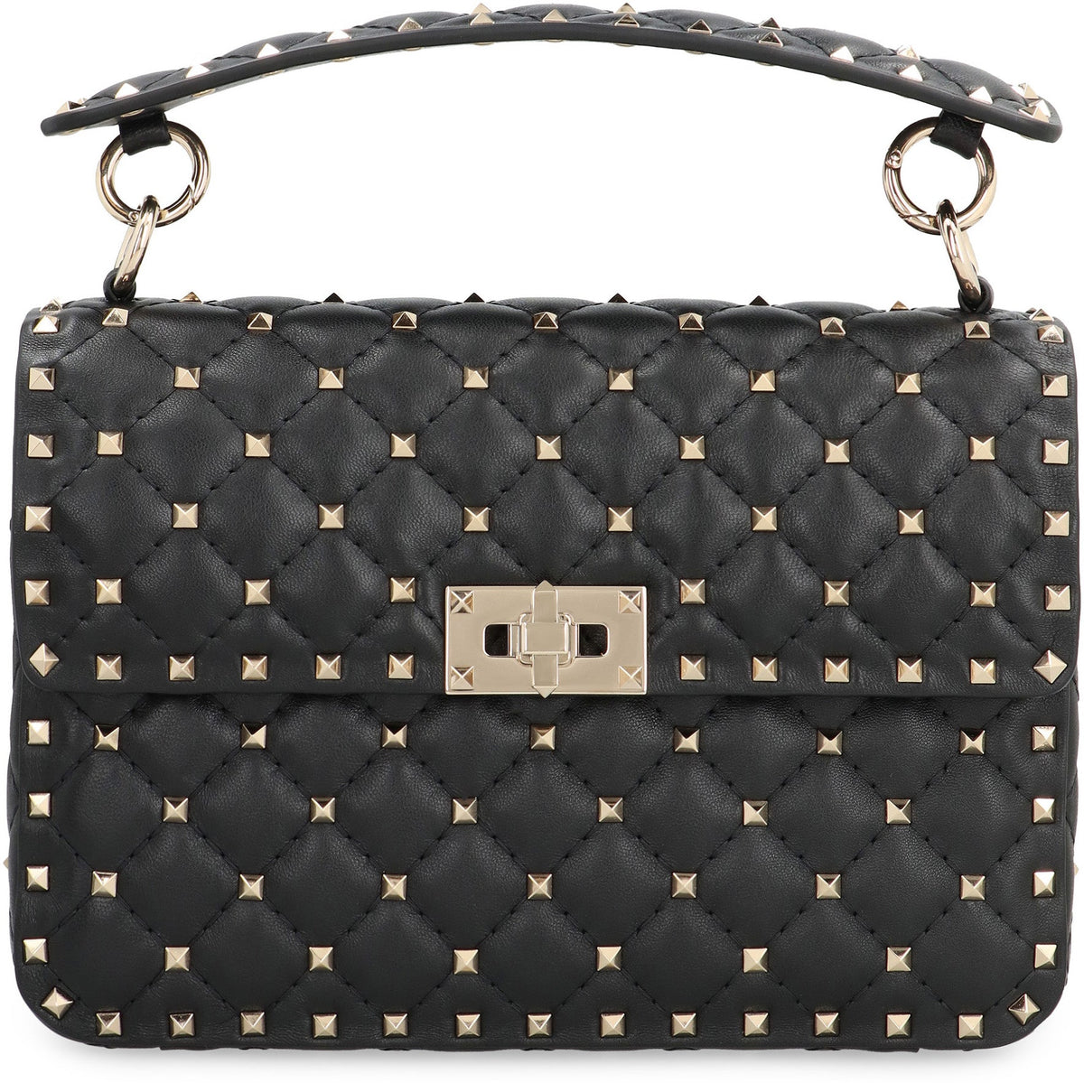 Valentino Garavani - Rockstud Spike media Leather handbag BAGS