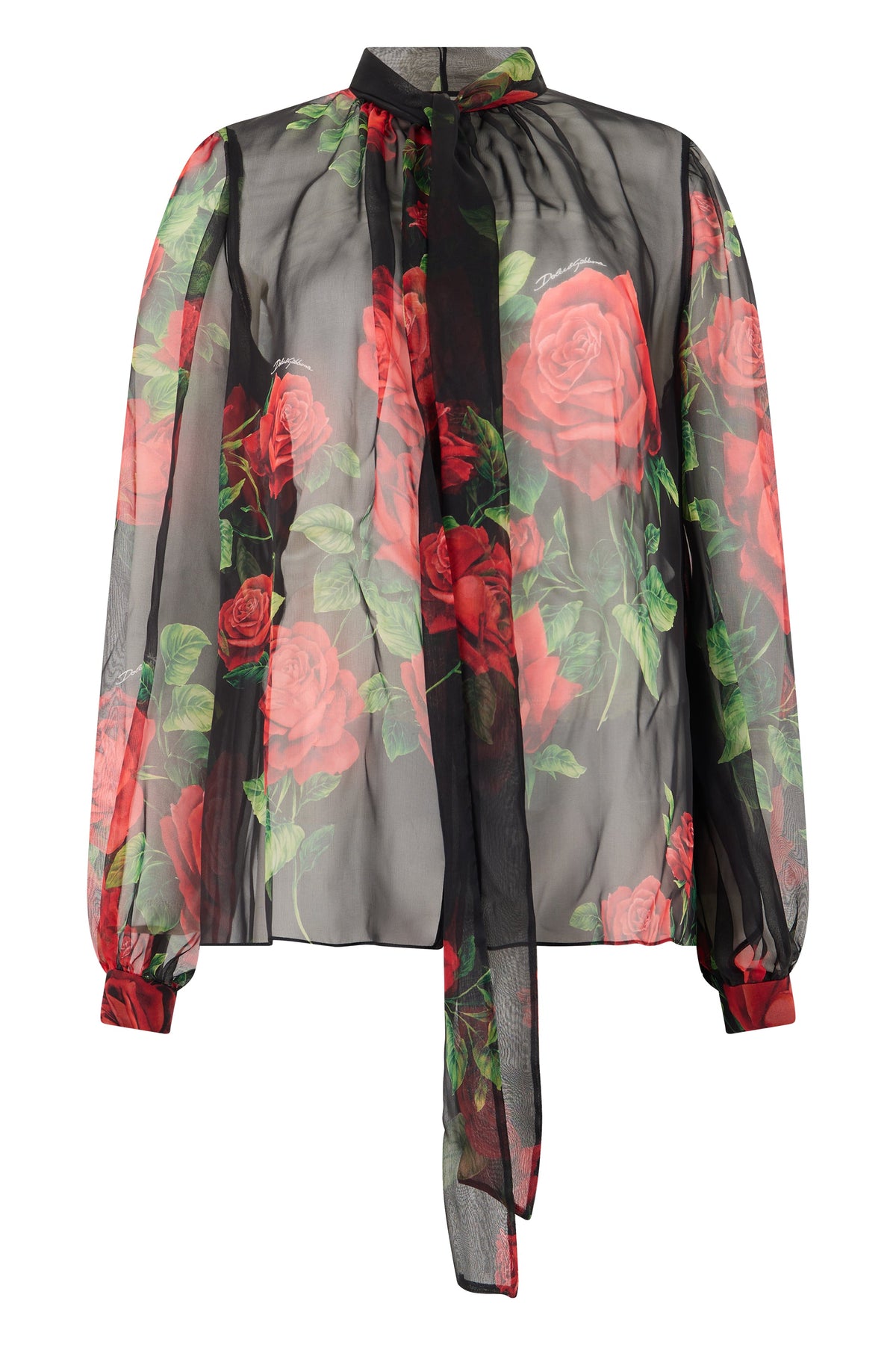 Chiffon silk floral blouse RTW