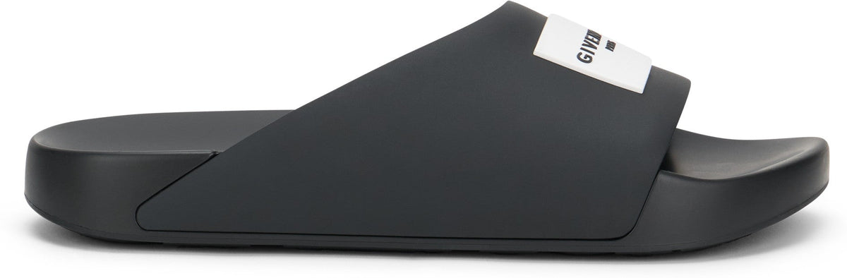 Rubber Slide Sandals with Logo SHOES