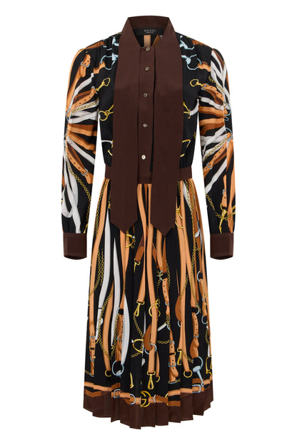 Printed silk chemisier dress RTW