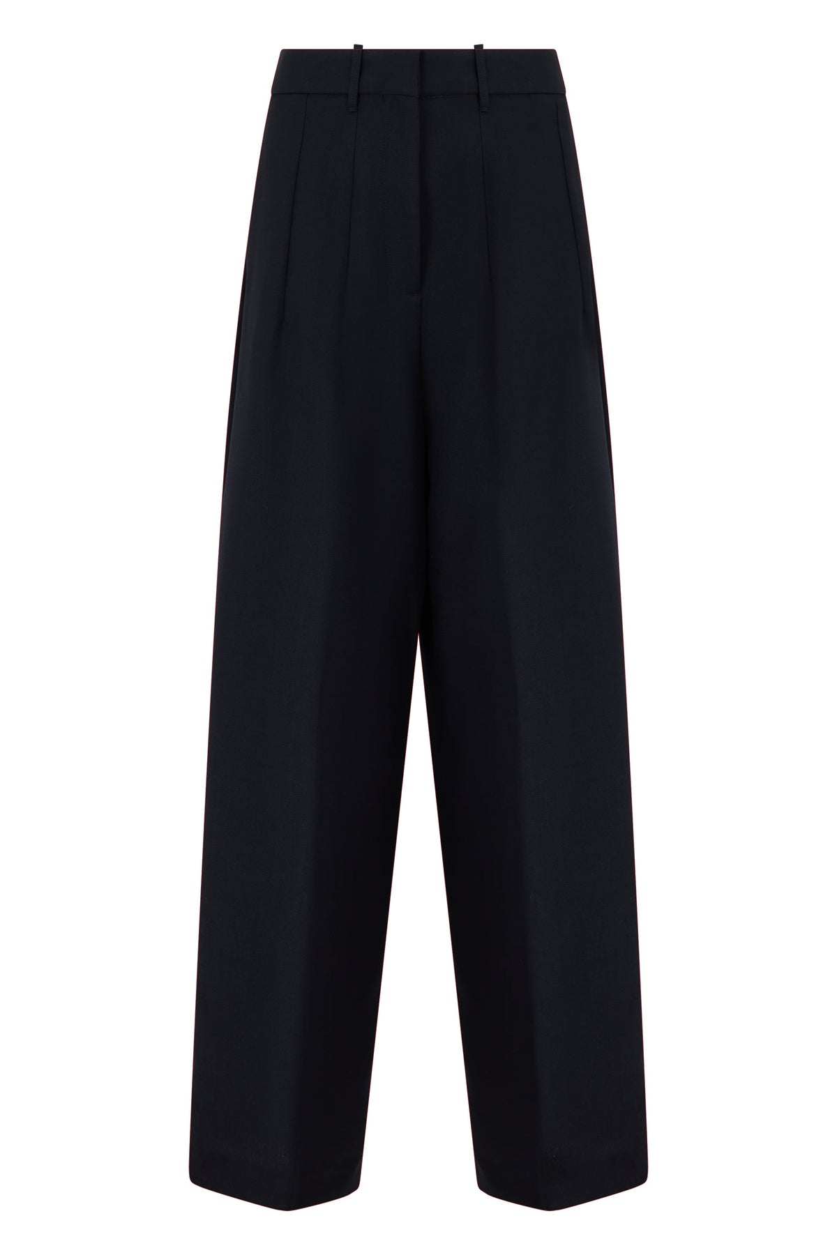 Wide pants in a wool and silk blend RTW