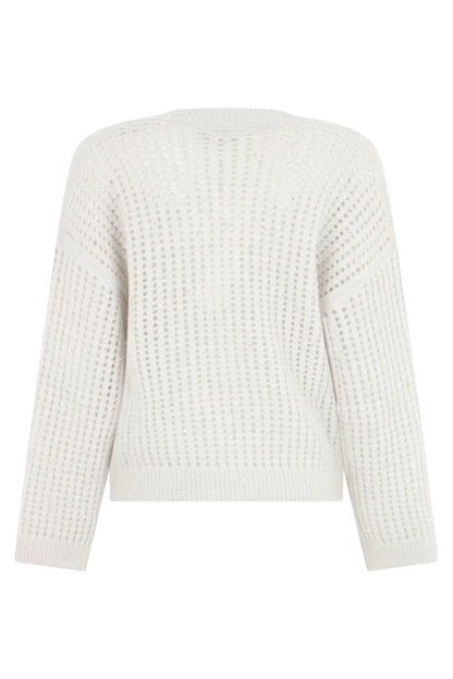 Lace sweater with sequins RTW