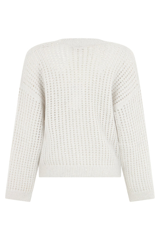 Lace sweater with sequins RTW