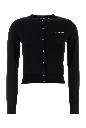 Alexander Wang Ls crewneck cardigan w/ hotfix logo