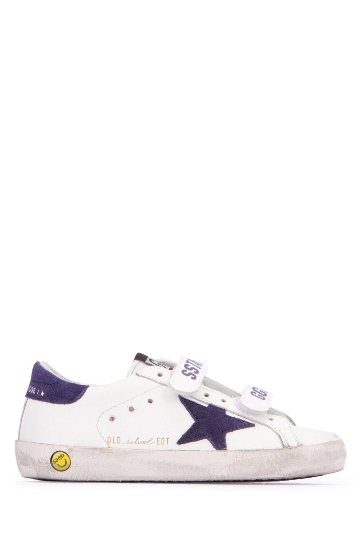 Golden Goose Kids Old school leather upper suede star and heel