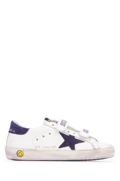 Golden Goose Kids Old school leather upper suede star and heel