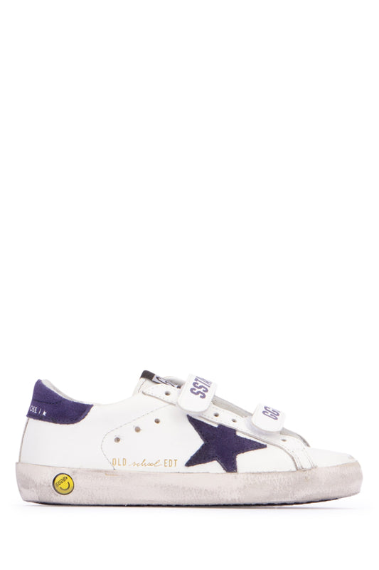 Golden Goose Kids Old school leather upper suede star and heel