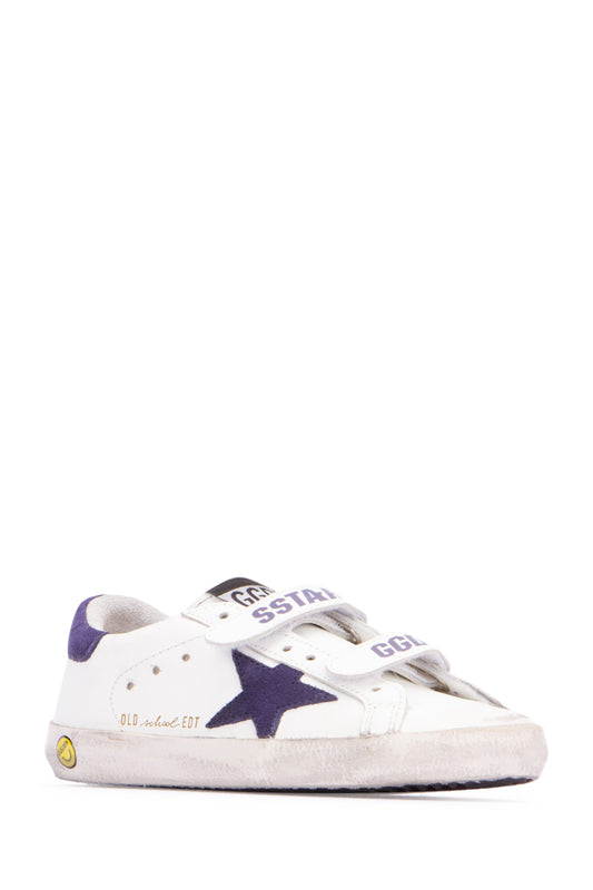 Golden Goose Kids Old school leather upper suede star and heel