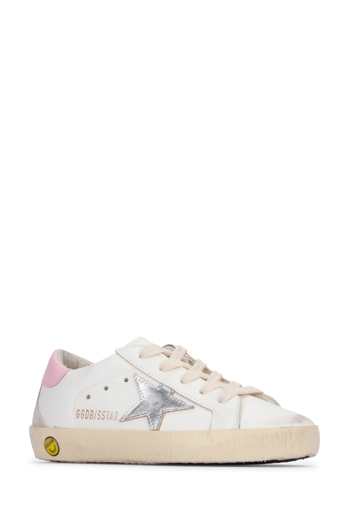 Golden Goose Kids Super-star leather upper and heel laminate